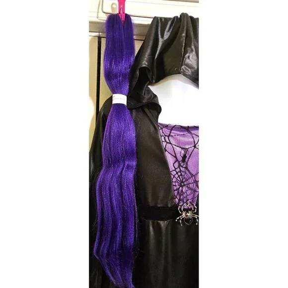 Spirit Halloween Spider Sorceress Witch Costume Girls 14-16 Hooded Dress Purple - Picture 3 of 5